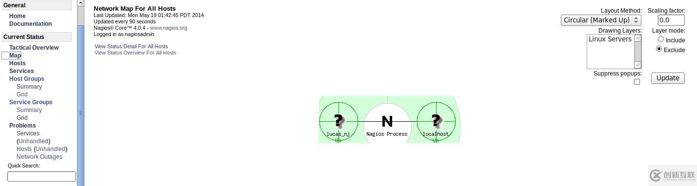 nagios工作正常但maps不显示