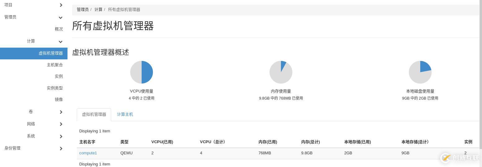 openstack学习-计算管理