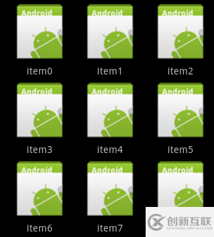 Android编程简单实现九宫格示例