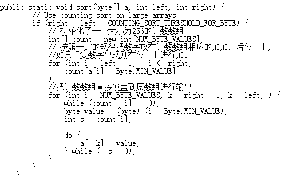 jdk中如何实现计数排序