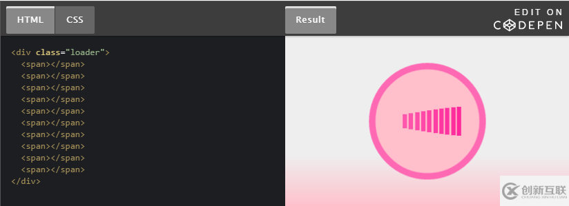 如何使用纯CSS创作一个脉动 loader效果的源码