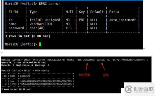 用mysql作ftp实验