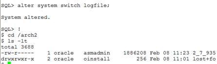 Oracle 11g RAC将归档从ASM修改到本地