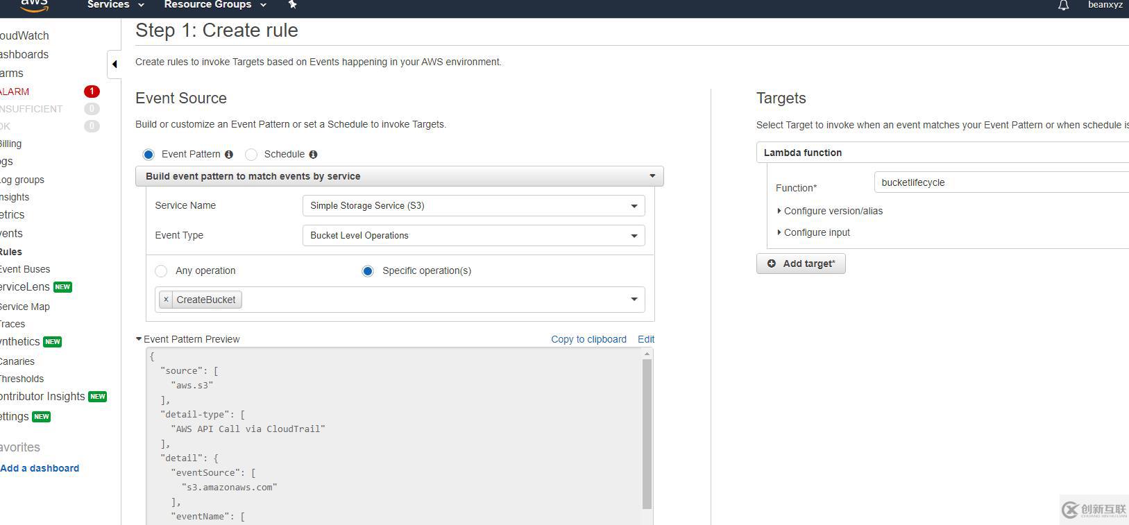 AWS Lambda 自动化和 Python - 自动创建S3 Bucket lifecycle