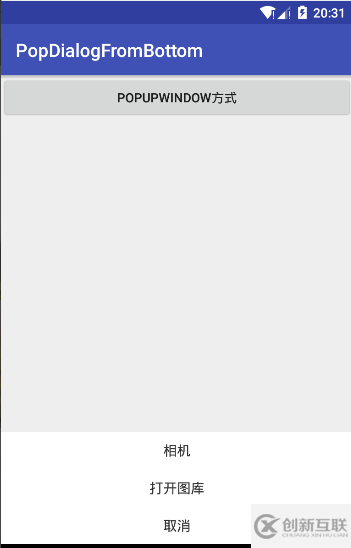 Android底部弹窗的实现示例代码
