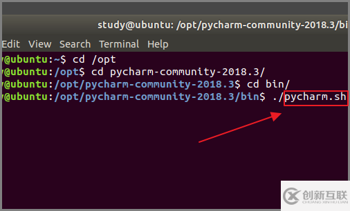 使用pycharm.sh命令运行程序的方法