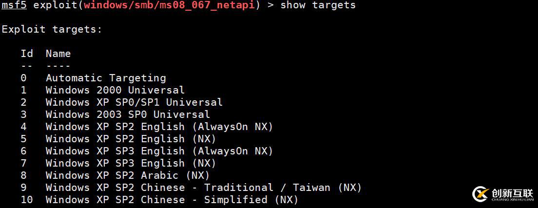 使用Metasploit利用MS08-067漏洞渗 透xp 