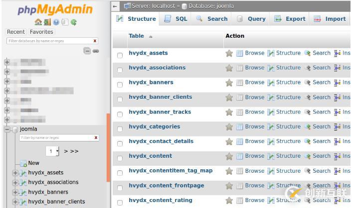 phpMyAdmin如何导出Joomla数据库