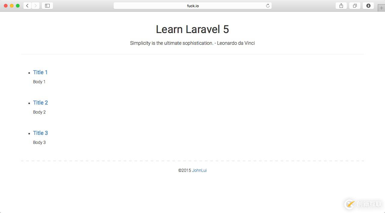 Laravel 5框架入门学习教程