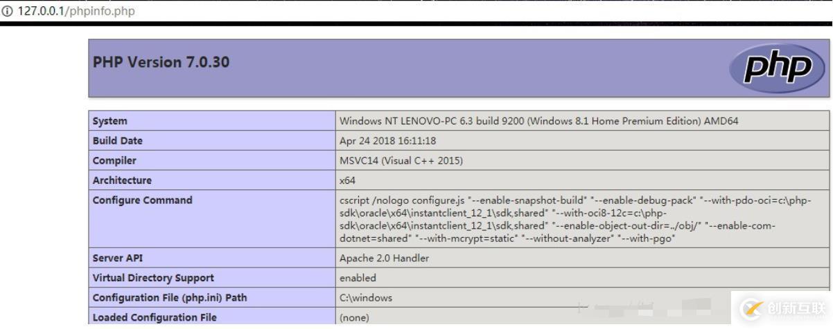 php mysql环境和Apache环境的搭建