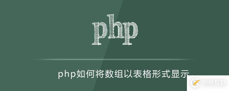 php中将数组以表格形式显示的方法有哪些