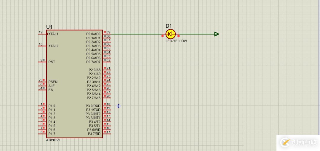 keil4+proteus 51如何实现单片机点亮led灯