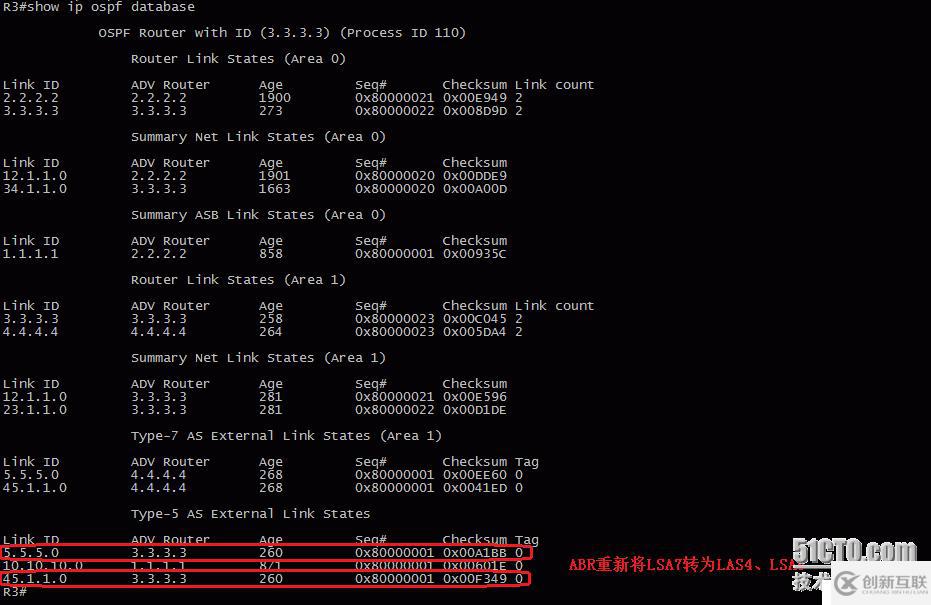 22、OSPF配置实验之特殊区域NSSA