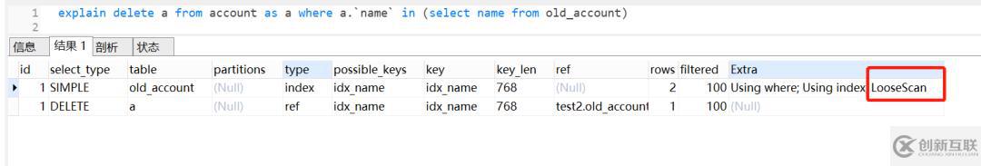 mysql中delete in子查询不走索引问题怎么解决