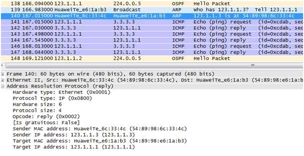 OSPF关于Forwarding-Address的配置验证