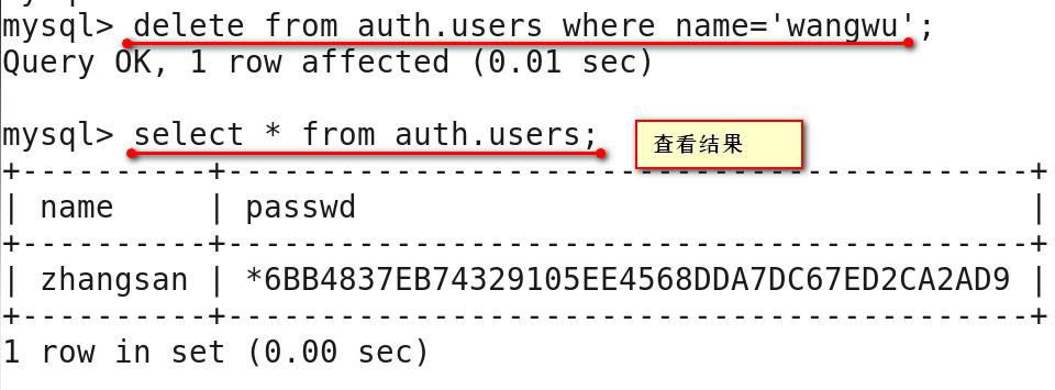 MYSQL数据库基本操作命令