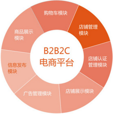 b2b2c商城<a href=/fa/>解决方案</a>各模块分布图