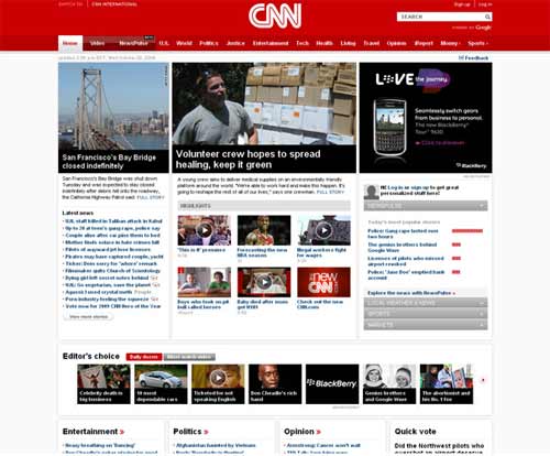 美国有线电视新闻的新网站设计