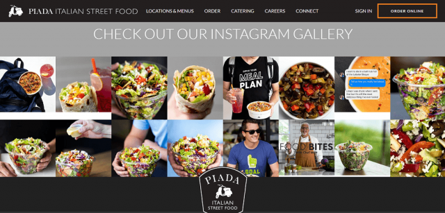 Piada餐厅网站设计